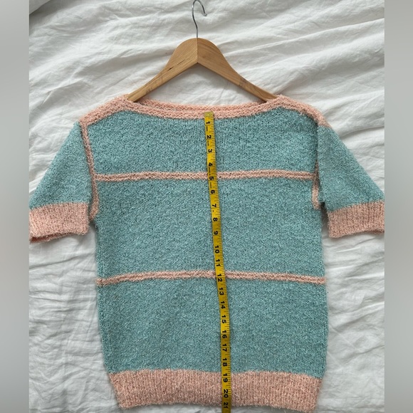 Vintage Handcrafted Short Sleeve Sweater - Size S - Picture 3 of 3